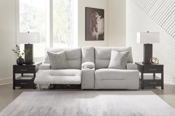 Macklin 3-Pc. Power Headrest Zero Gravity Reclining Console Loveseat With Next-Gen Nuvella Performan