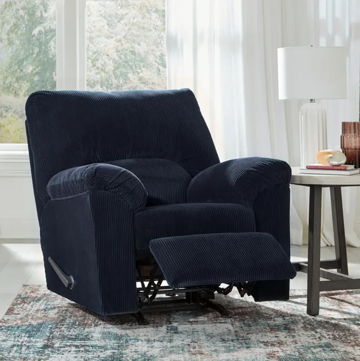 Wynn Rocker Recliner in Navy