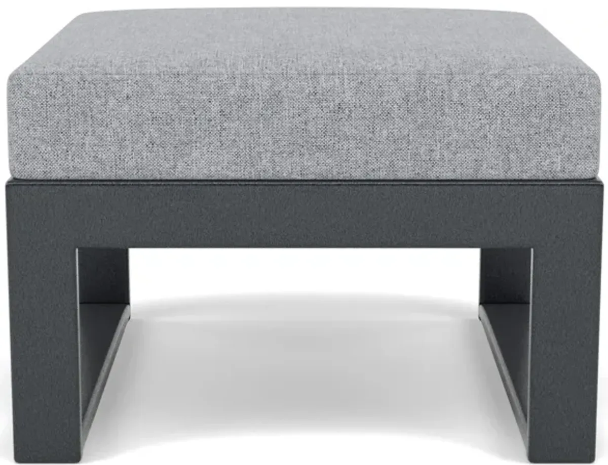 EDGE Modular Ottoman in Black with Grey Mist Cushion