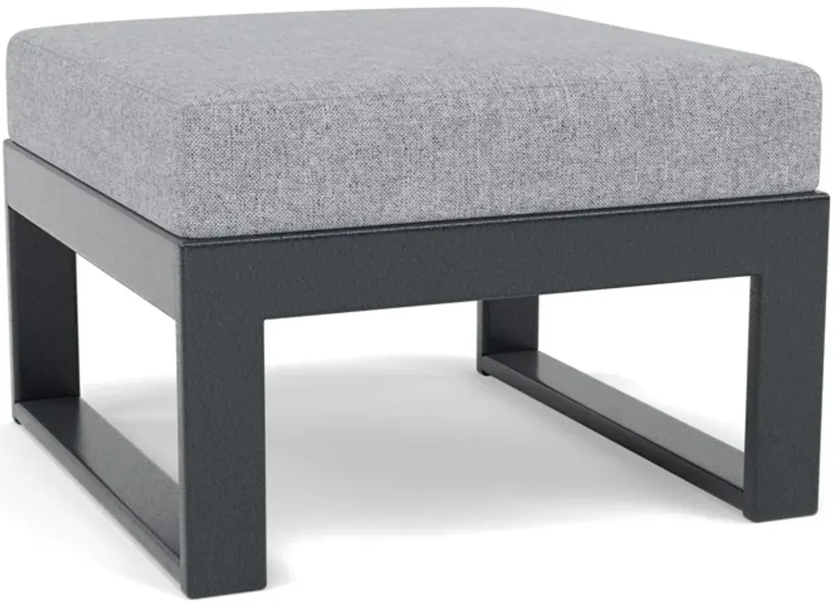 EDGE Modular Ottoman in Black with Grey Mist Cushion