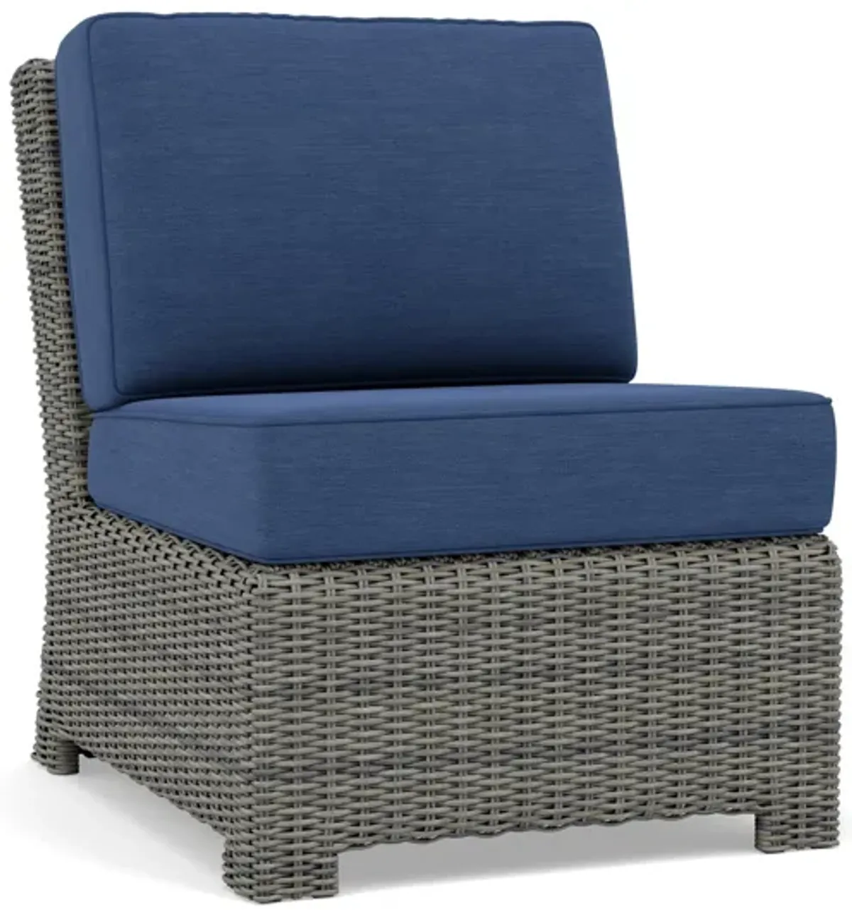 Bainbridge Armless Sectional Middle Chair in Willow Thick with Spectrum Indigo Cushion