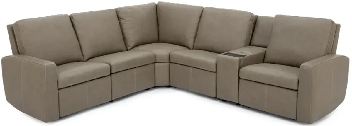 Allison 6-Pc. Leather Power Reclining Wall Saver Modular