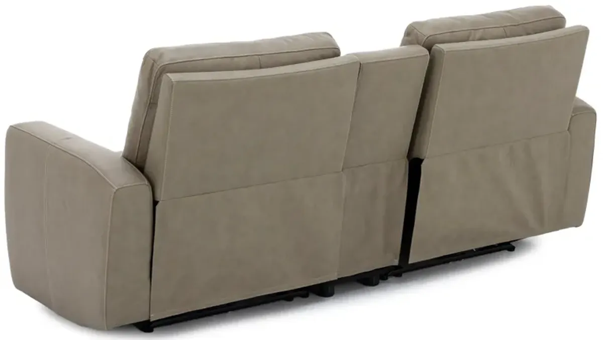 Flexsteel Allison 3-Pc. Leather Power Reclining Wall Saver Console Loveseat
