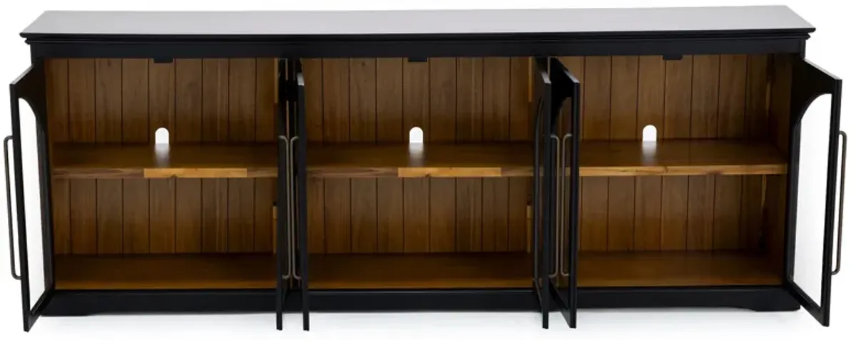 Essential Archuletta Black 6 Door Cabinet