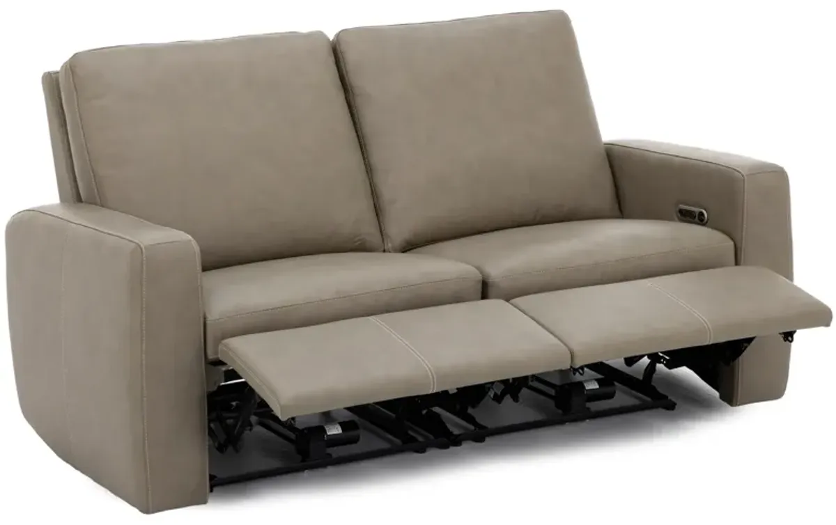 Flexsteel Allison 2-Pc. Leather Power Reclining Wall Saver Loveseat