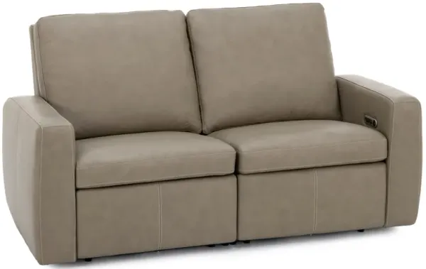 Flexsteel Allison 2-Pc. Leather Power Reclining Wall Saver Loveseat
