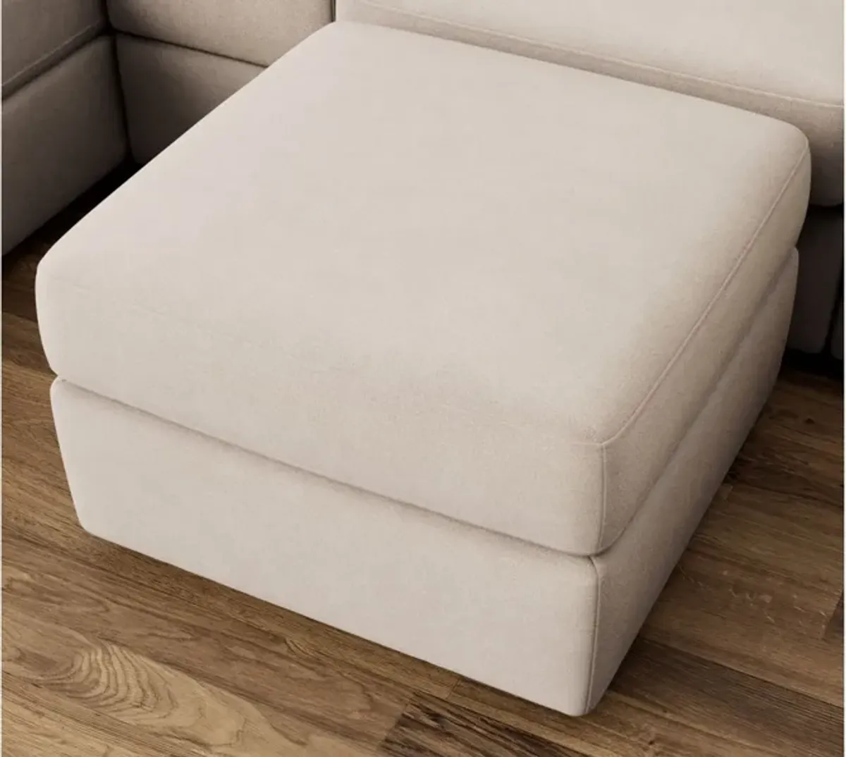 Modular One Bumper Ottoman in Stone
