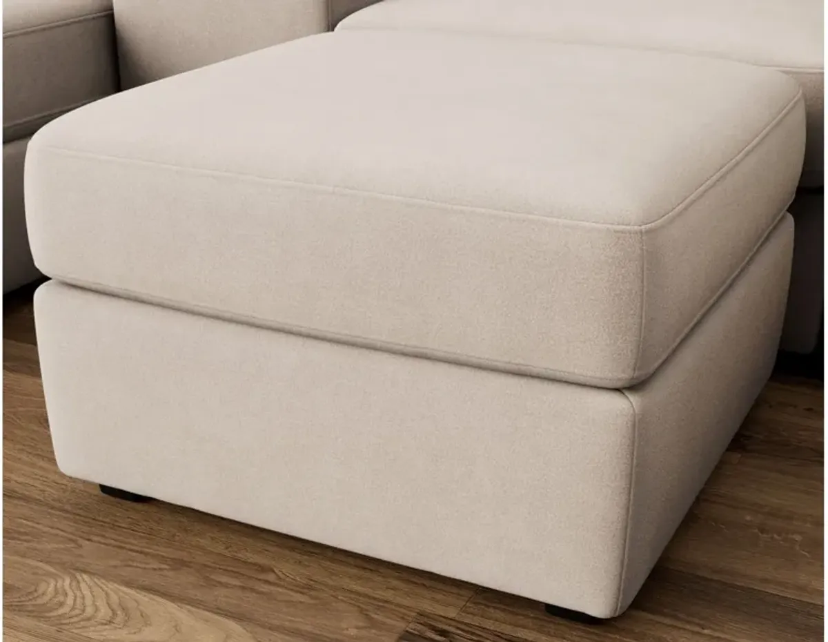 Modular One Bumper Ottoman in Stone