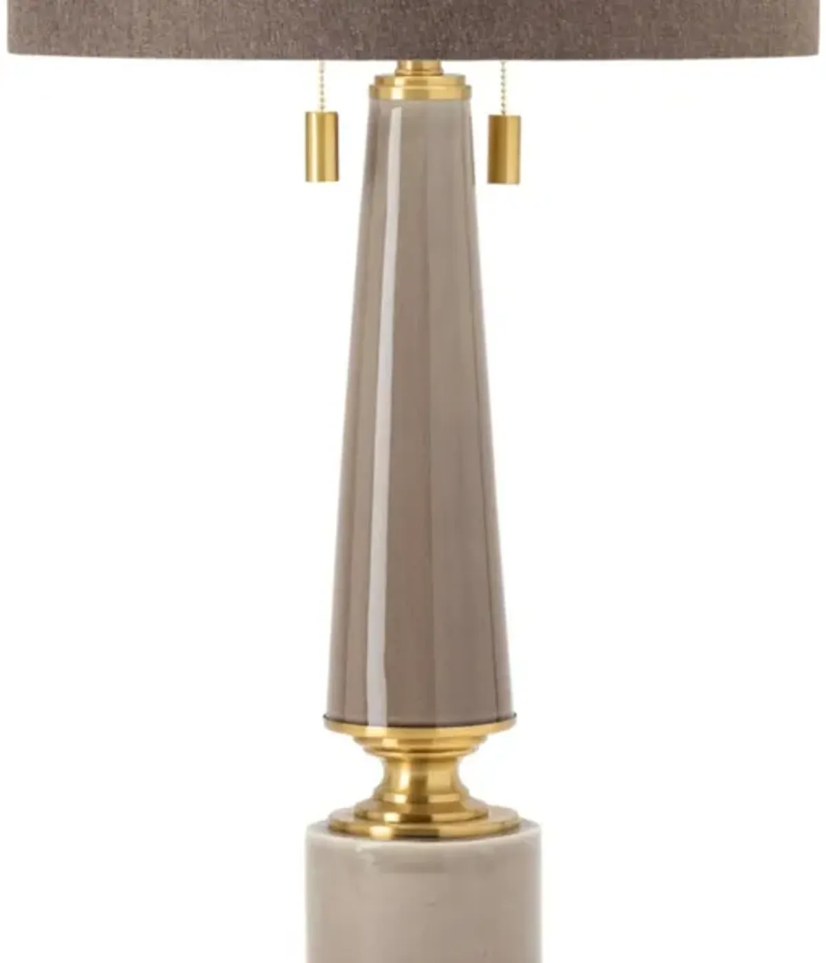Taupe Ceramic Table Lamp 32.5"H