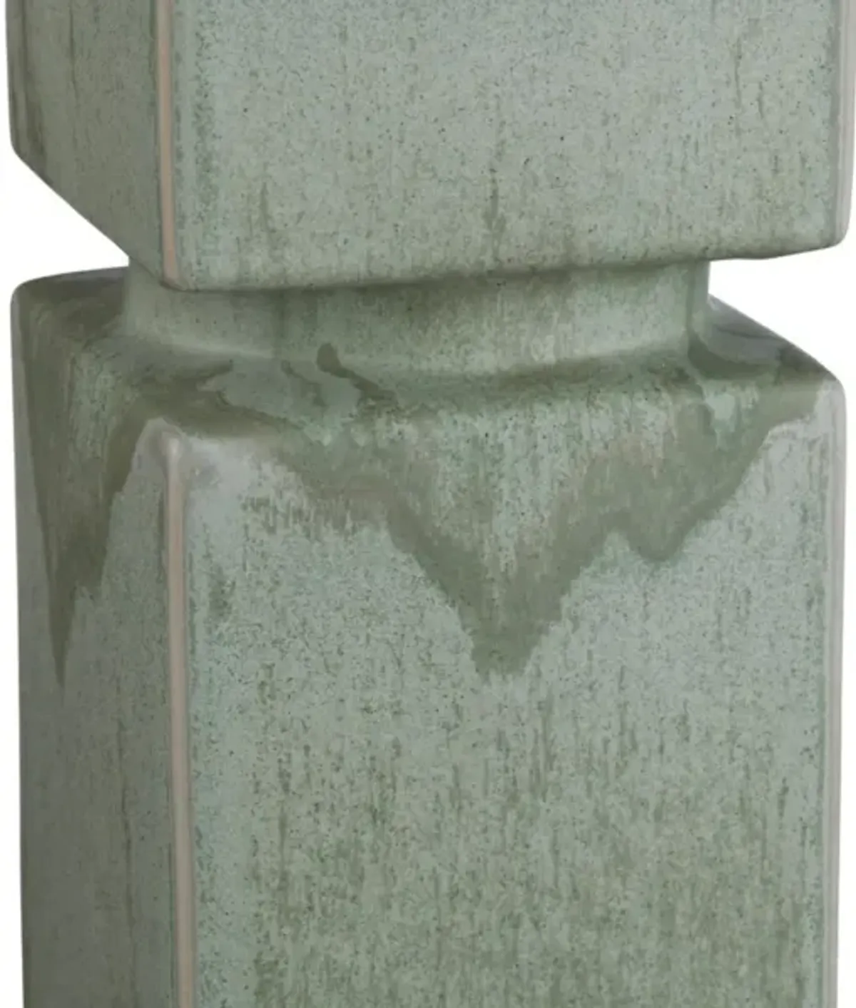 Green Ceramic Table Lamp 35"H