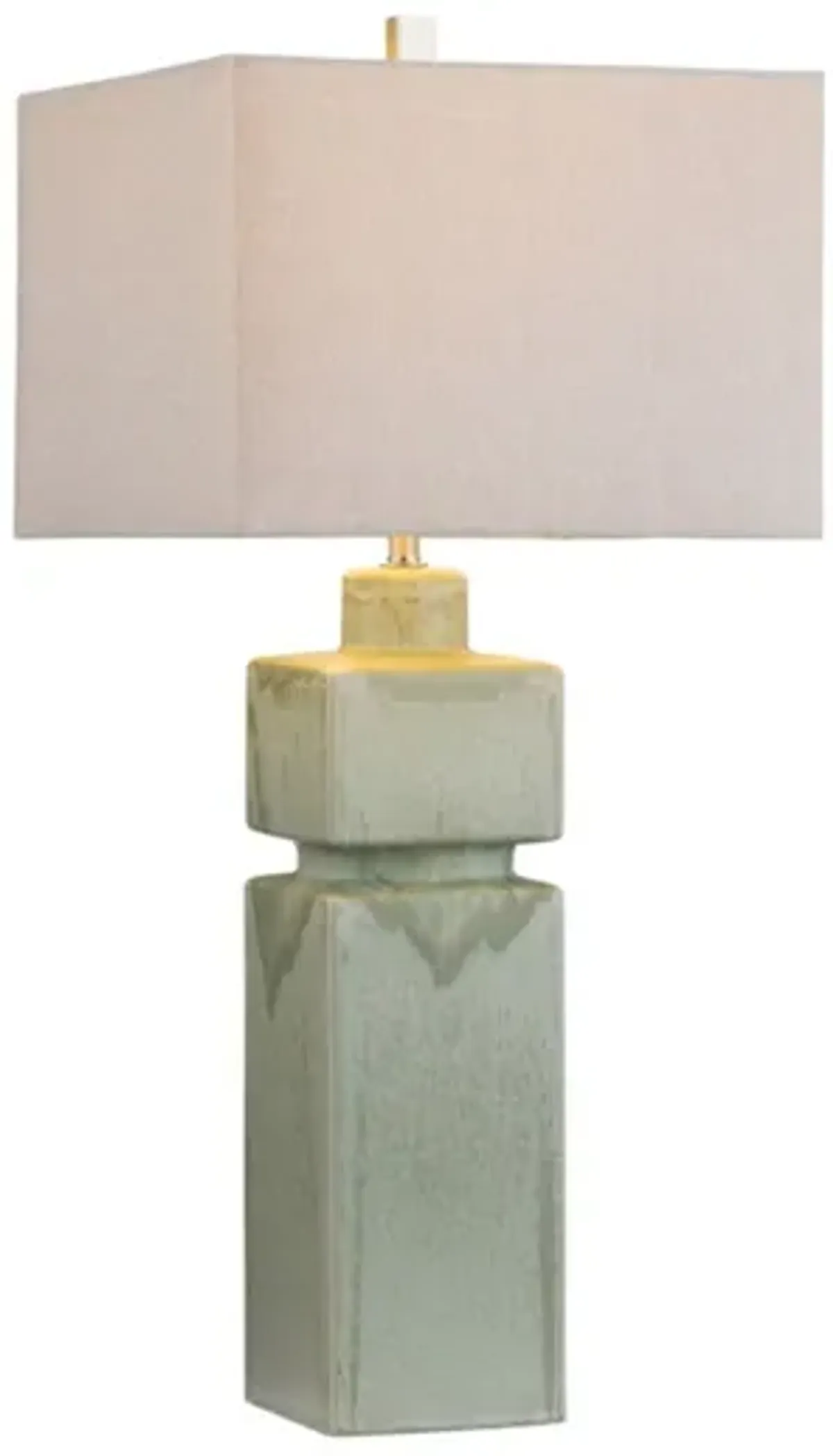 Green Ceramic Table Lamp 35"H