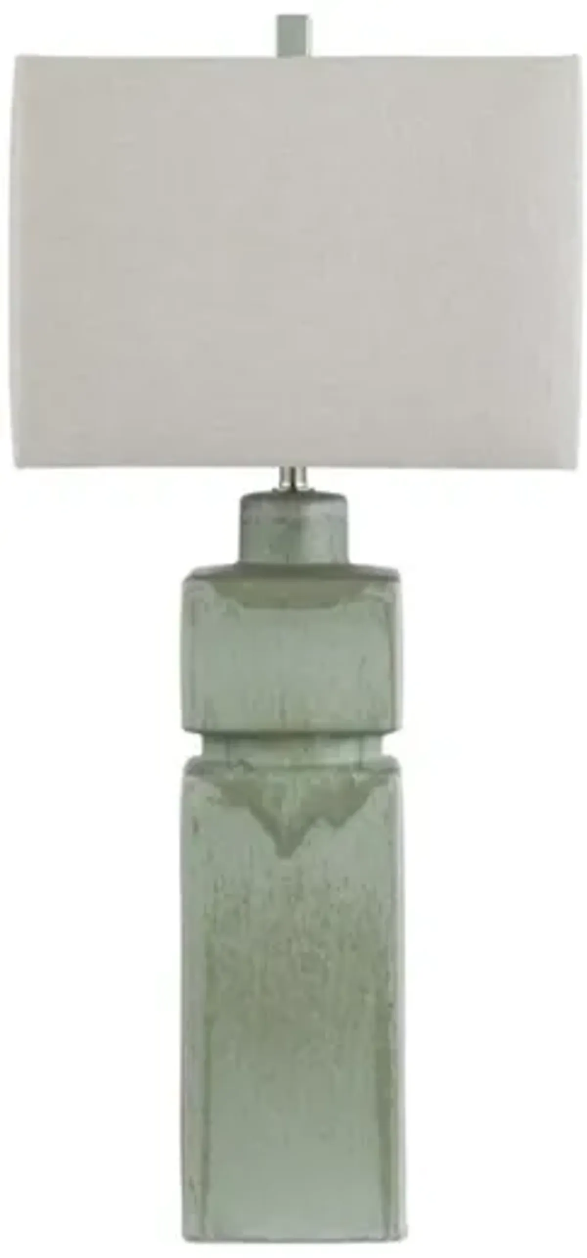 Green Ceramic Table Lamp 35"H