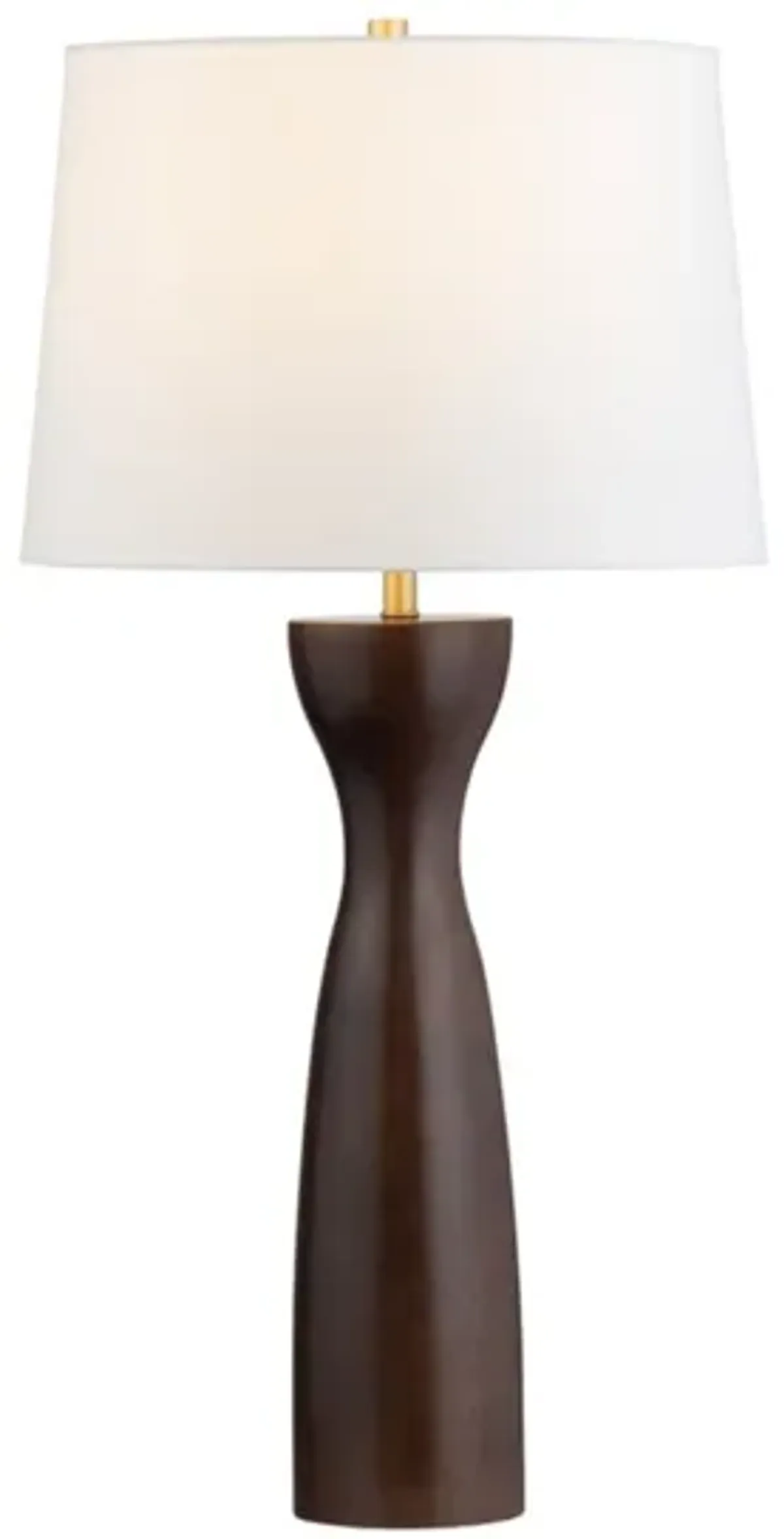 Dark Walnut Wood Table Lamp 32.5"H