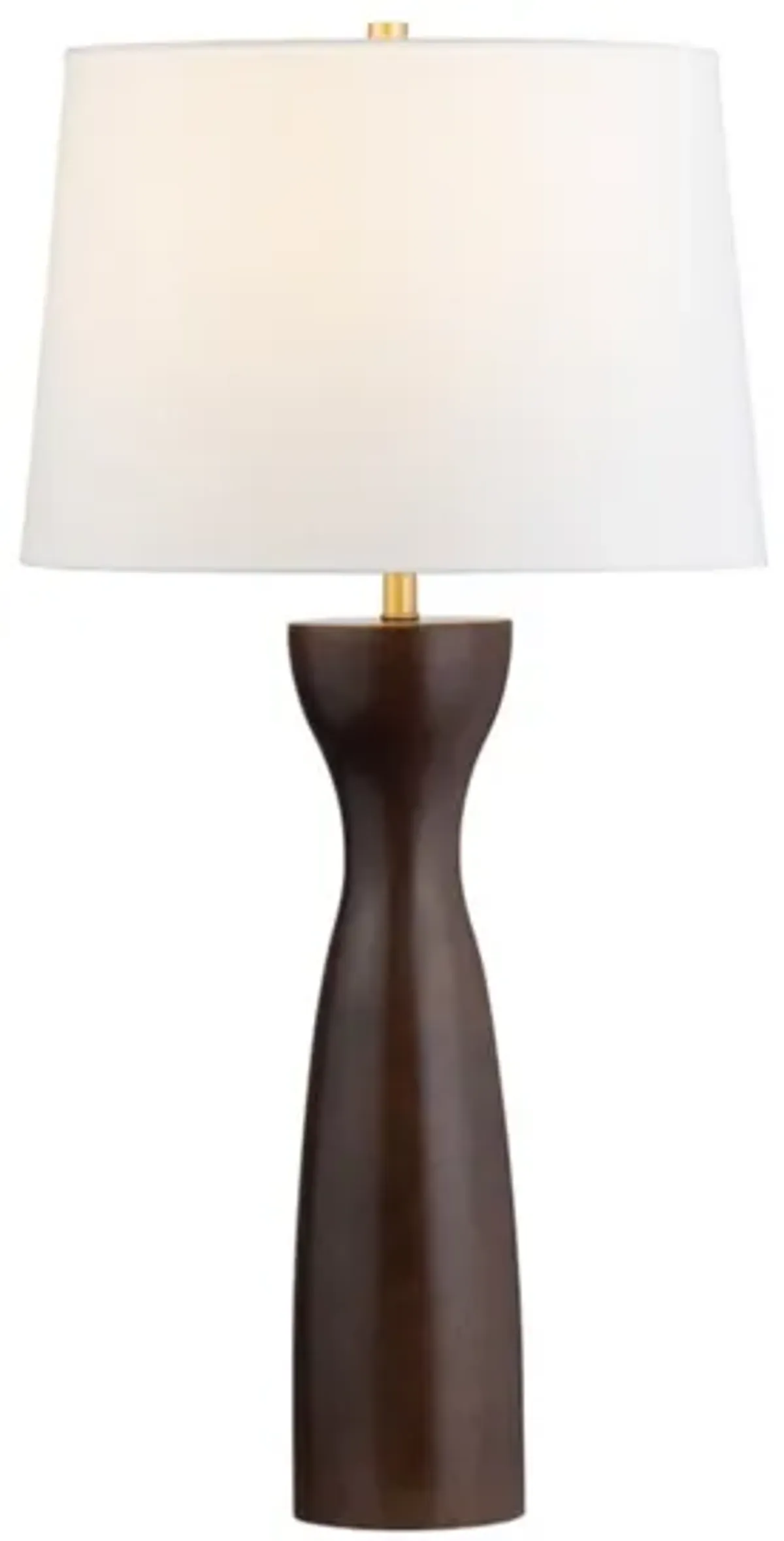 Dark Walnut Wood Table Lamp 32.5"H