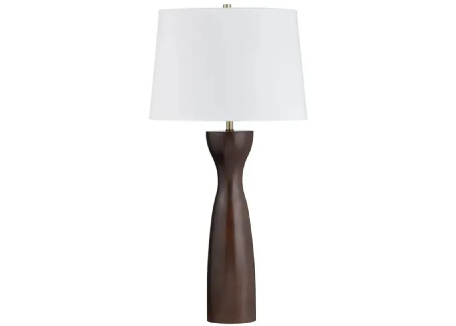 Dark Walnut Wood Table Lamp 32.5"H