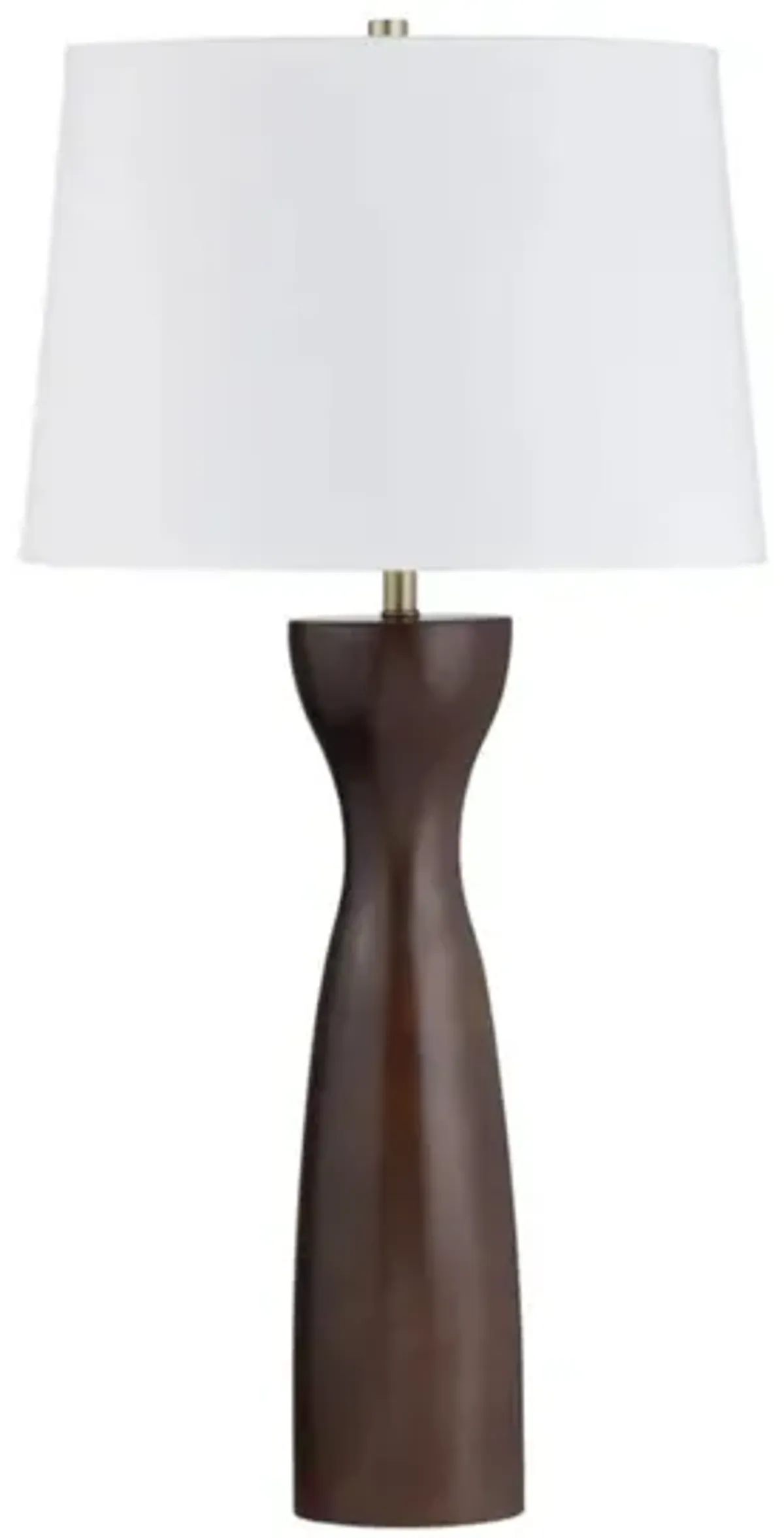 Dark Walnut Wood Table Lamp 32.5"H