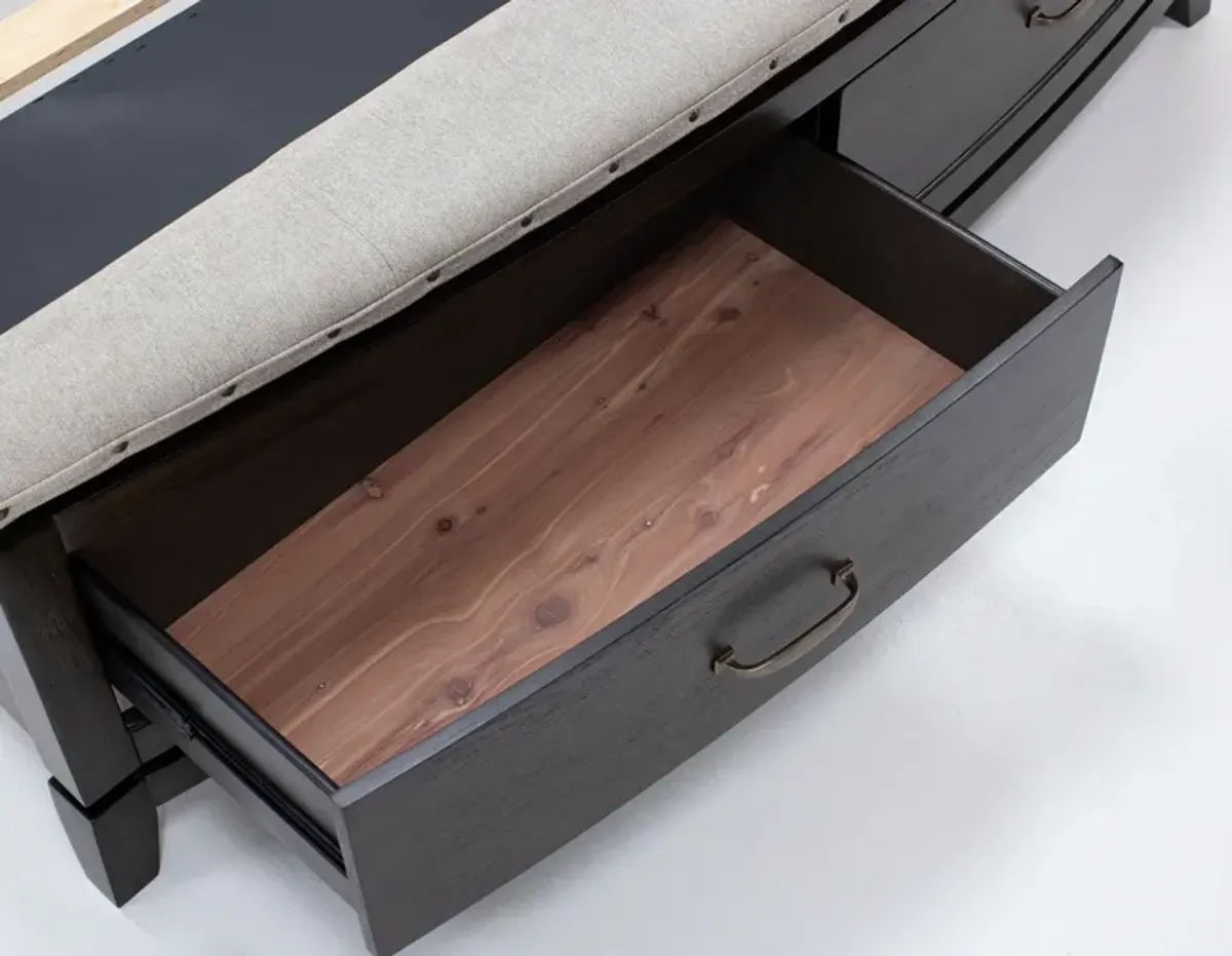 Brennan Queen Storage Bed In Coffee Bean
