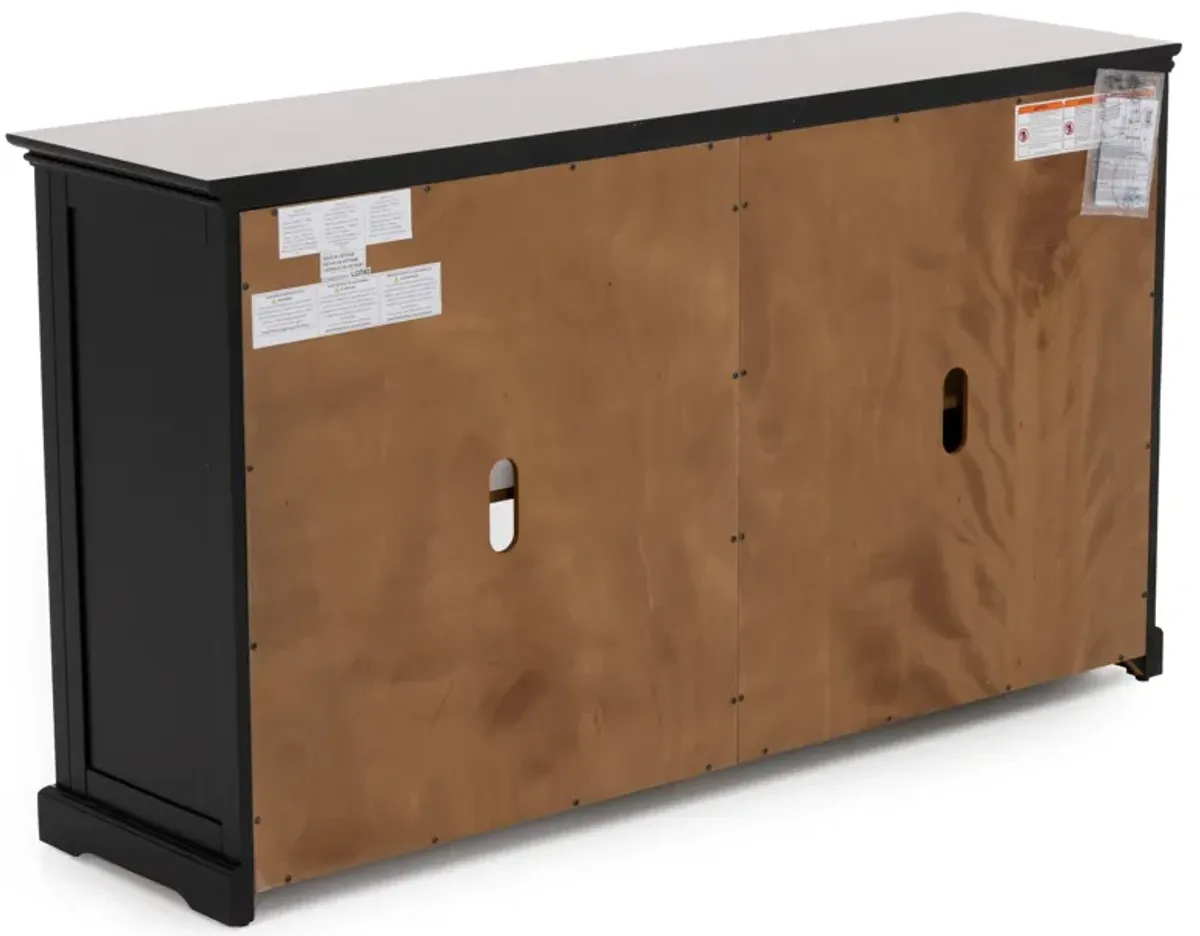 Essential Archuletta Black 4 Door Cabinet