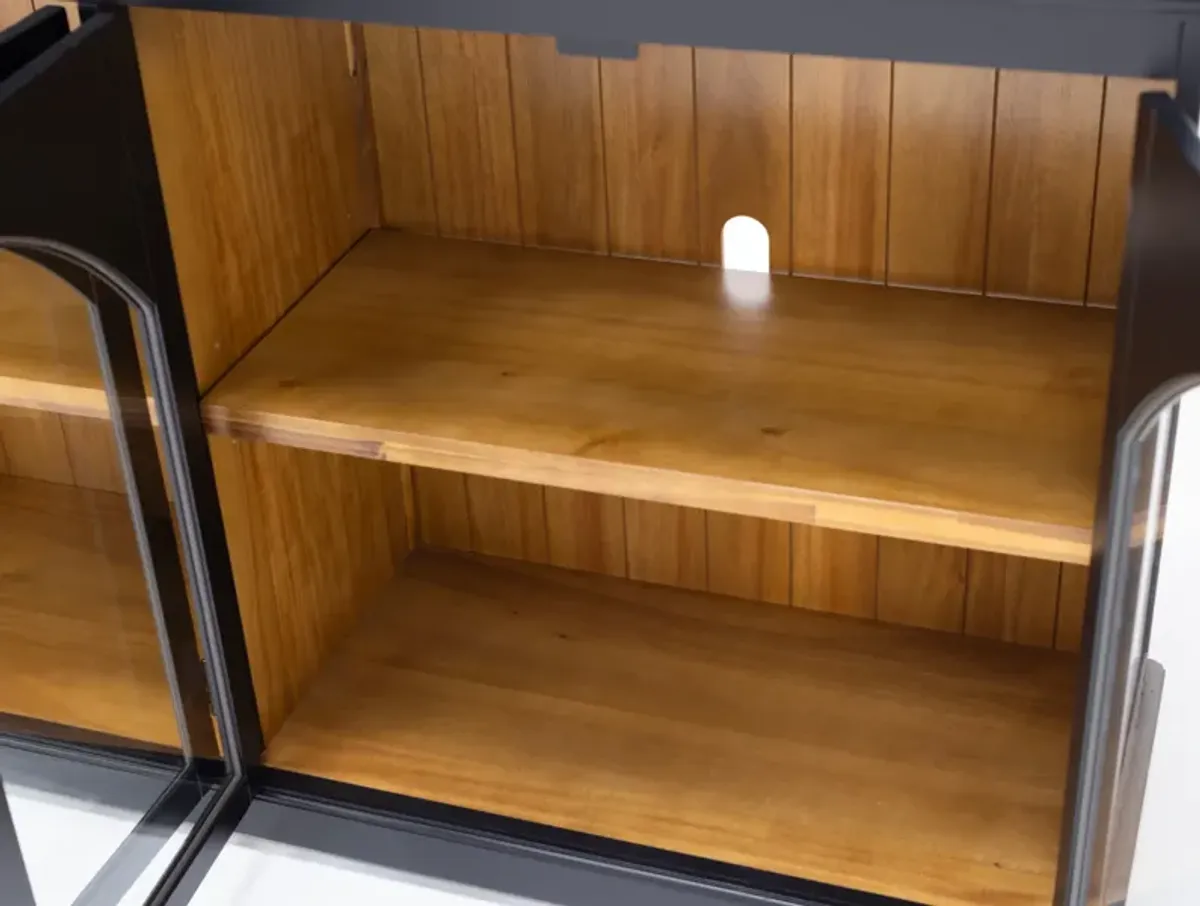 Essential Archuletta Black 4 Door Cabinet