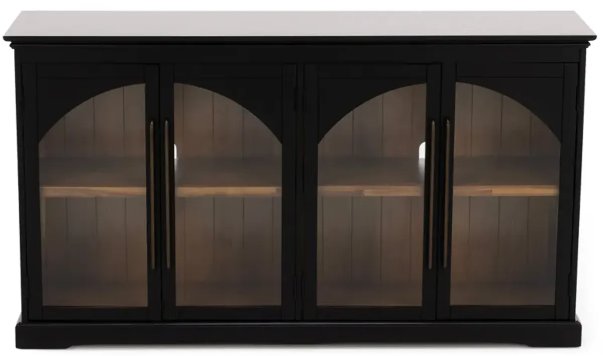 Essential Archuletta Black 4 Door Cabinet