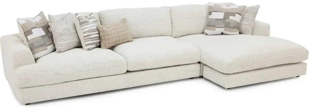 Drew & Jonathan Home Montecito 2-Pc. Chaise Sofa In River Rock Right-Facing In Fluffy/River Rock