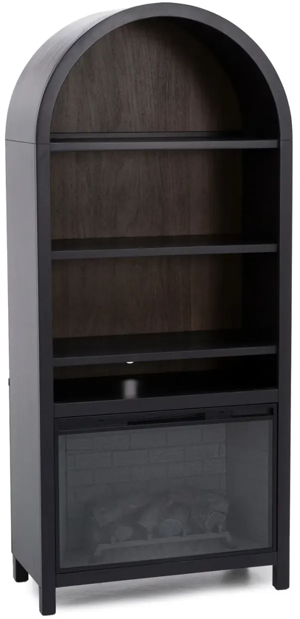 Emmy Bookcase with Fireplace