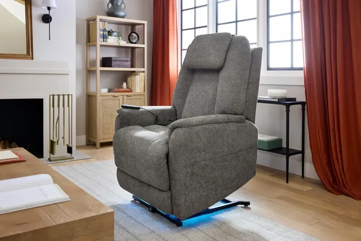 Flexsteel Zecliner Model 3 Fully Loaded Lift Chair With Heat And Massage in Umber
