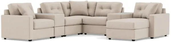 Drew & Jonathan Home Modular One 7-Pc. Sectional In Stone Right-Facing In New Horizon Stone