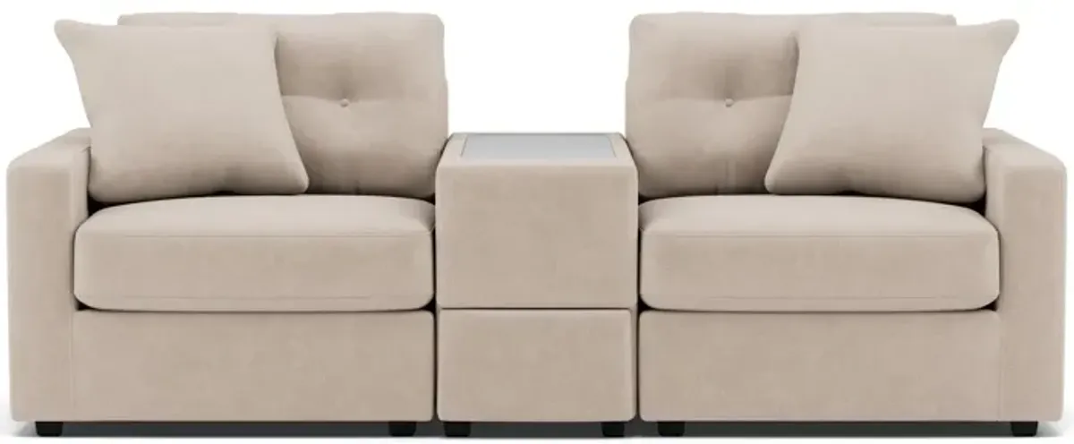 Drew & Jonathan Home Modular One 3-Pc. Console Loveseat in Stone