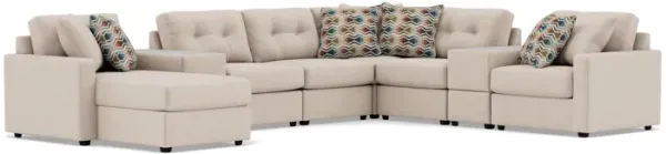 Drew & Jonathan Home Modular One 10-Pc. Chaise Sectional In Stone Left-Facing In New Horizon Stone