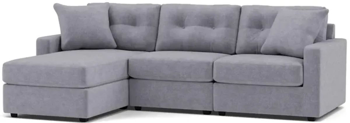 Modular One 3-Pc. Chaise Sofa in Granite