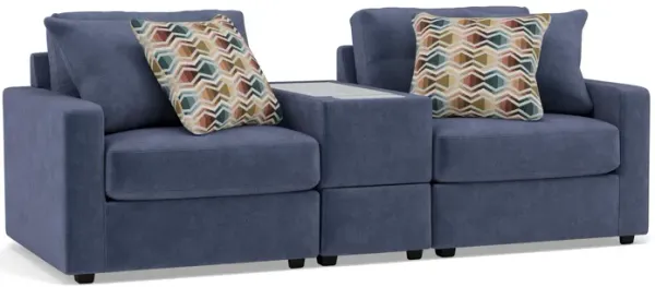 Drew & Jonathan Home Modular One 4-Pc. Media Console Loveseat in Navy