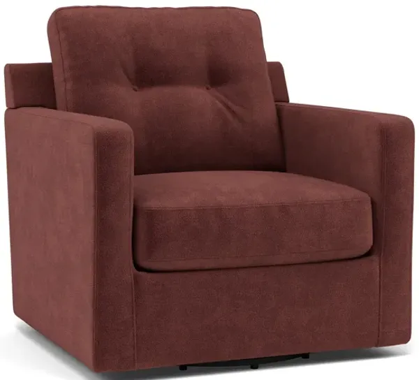 Drew & Jonathan Home Modular One Swivel Chair in Merlot