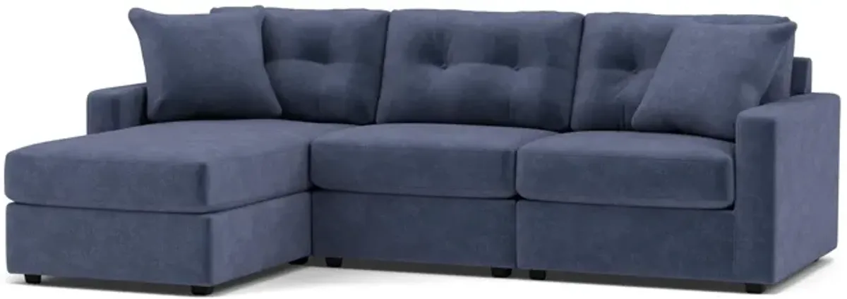 Modular One 3-Pc. Chaise Sofa in Navy