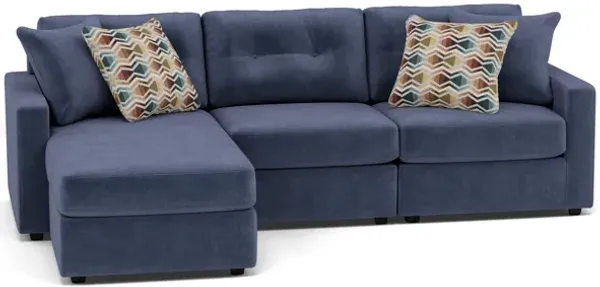 Drew & Jonathan Home Modular One 4-Pc. Chaise Sofa In Navy Left-Facing In New Horizon Navy