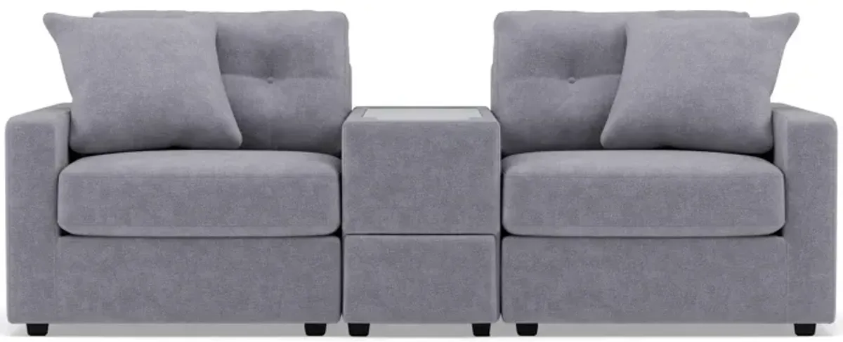 Drew & Jonathan Home Modular One 3-Pc. Media Console Loveseat in Granite