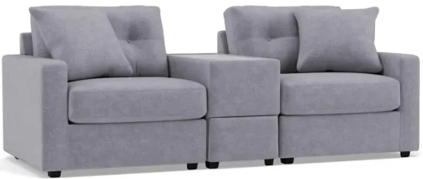 Drew & Jonathan Home Modular One 3-Pc. Media Console Loveseat in Granite