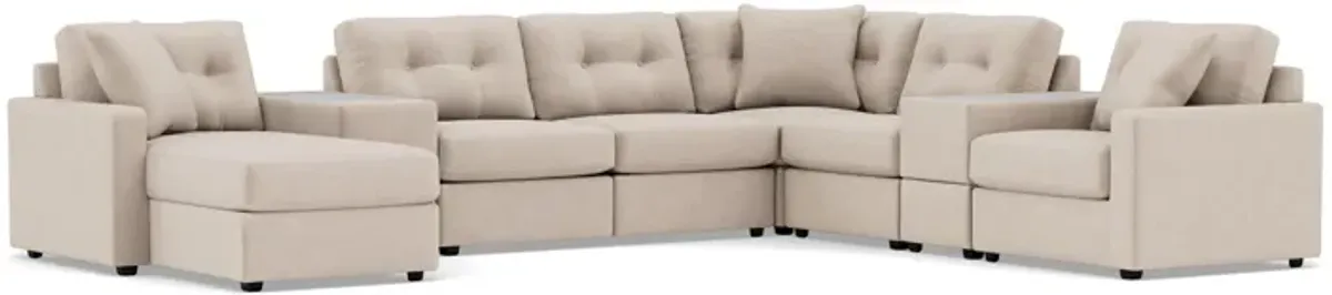 Modular One 8-Pc. Chaise Sectional in Stone