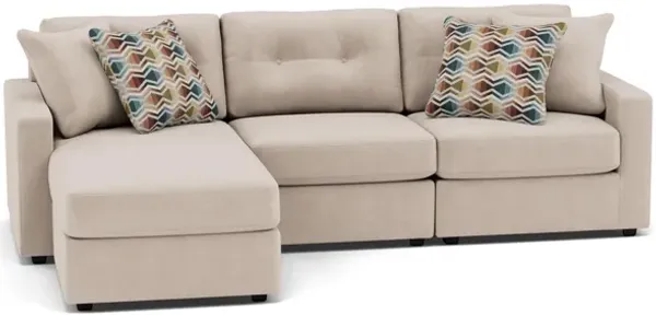 Drew & Jonathan Home Modular One 4-Pc. Chaise Sofa In Stone Left-Facing In New Horizon Stone