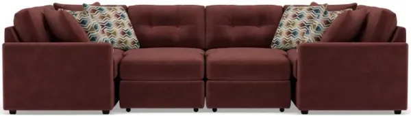 Drew & Jonathan Home Modular One 10-Pc. Sectional In Merlot In New Horizon Merlot