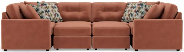 Drew & Jonathan Home Modular One 10-Pc. Sectional In Cantaloupe In New Horizon Cantaloupe