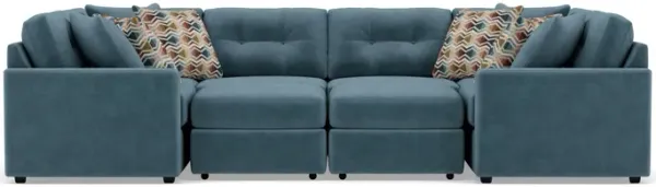 Drew & Jonathan Home Modular One 10-Pc. Sectional In Teal In New Horizon Teal