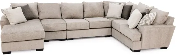 Fortune 4-Pc. Sectional In Stone In Left-Facing