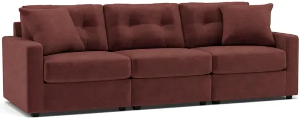 Drew & Jonathan Home Modular One 3-Pc Sofa in Merlot