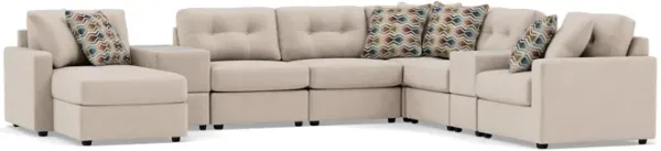 Drew & Jonathan Home Modular One 10-Pc. Sectional In Stone Left-Facing In New Horizon Stone