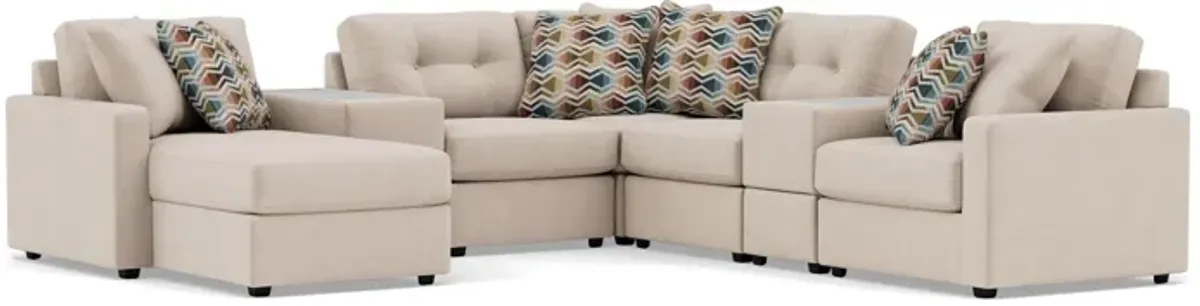 Modular One 9-Pc. Sectional in Stone