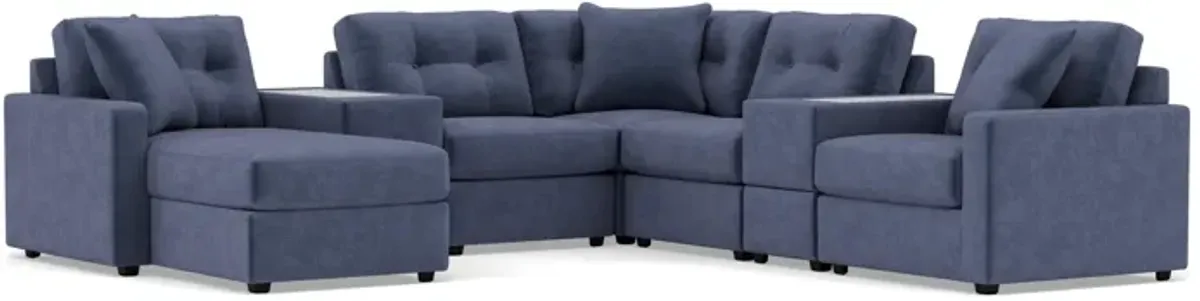 Modular One 7-Pc. Sectional in Navy