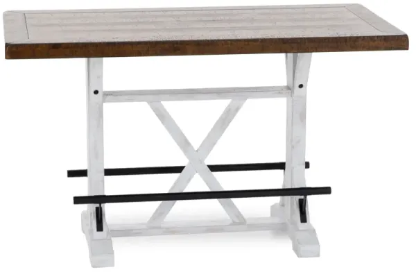 Pine Ridge 60" Counter Table, White