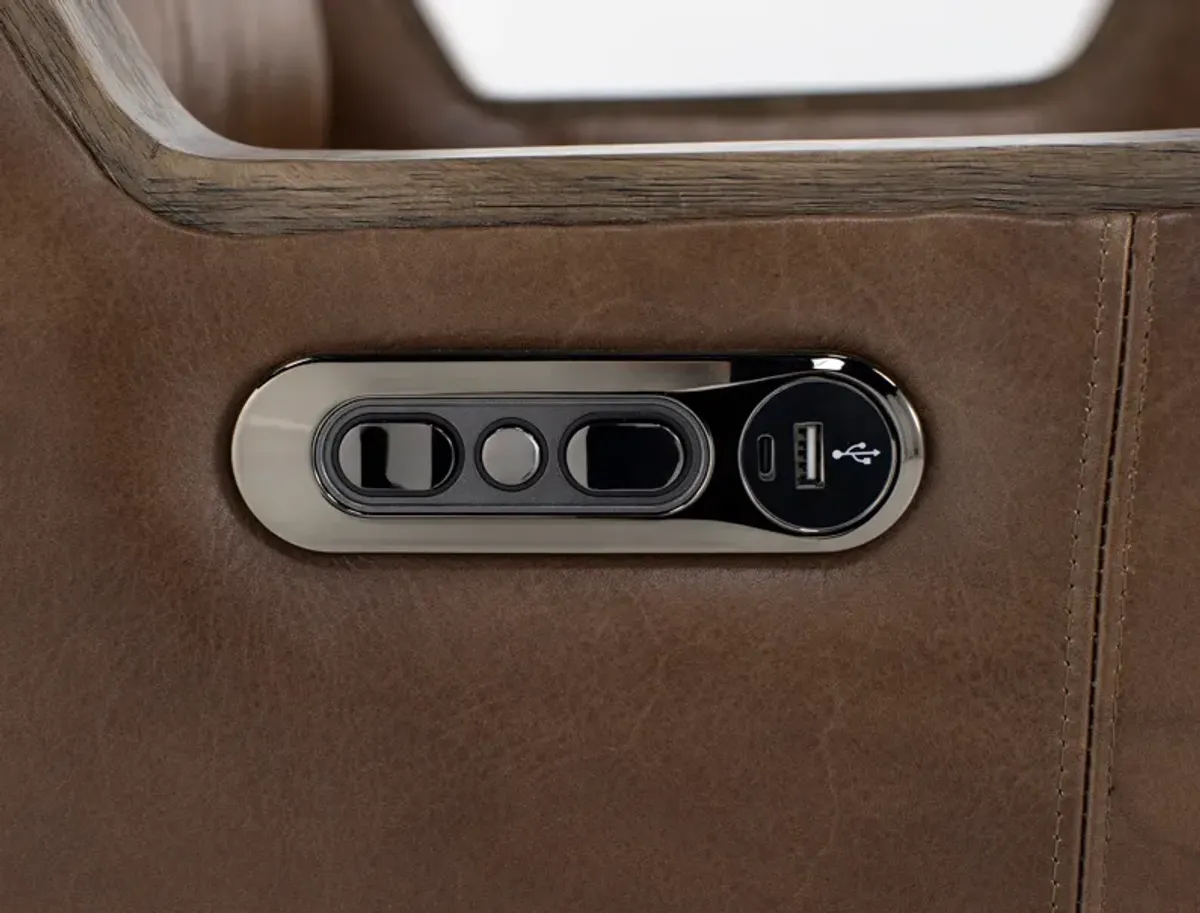 Relik Leather Power Headrest Recliner