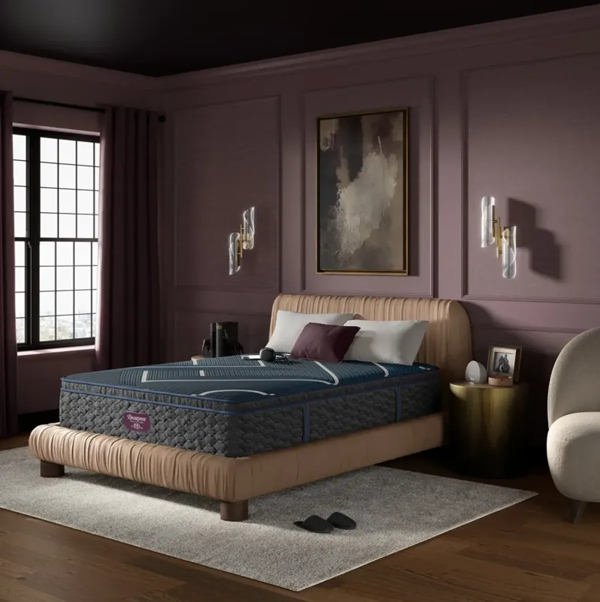 Beautyrest World Class 4 Hybrid Medium Apex Top King Mattress